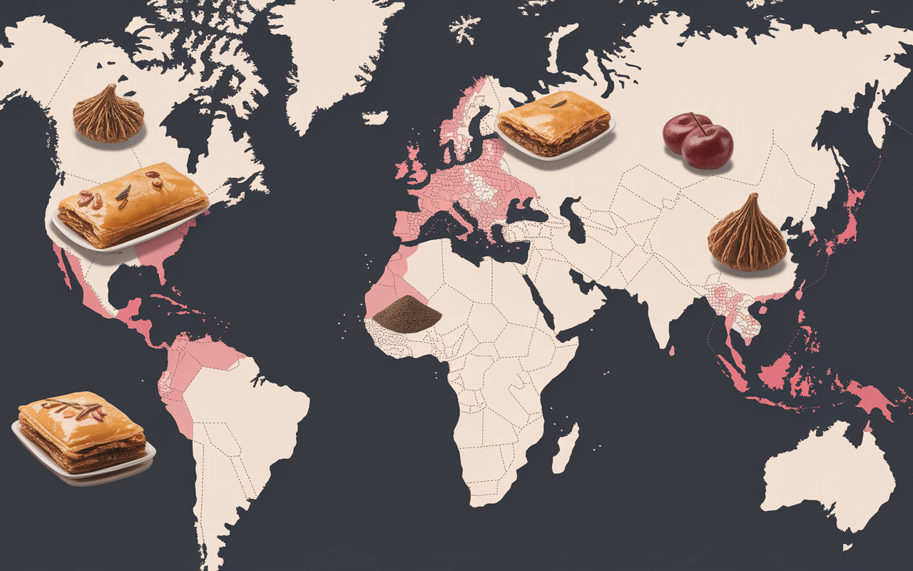 Baklava origine carte échanges méditerranéens