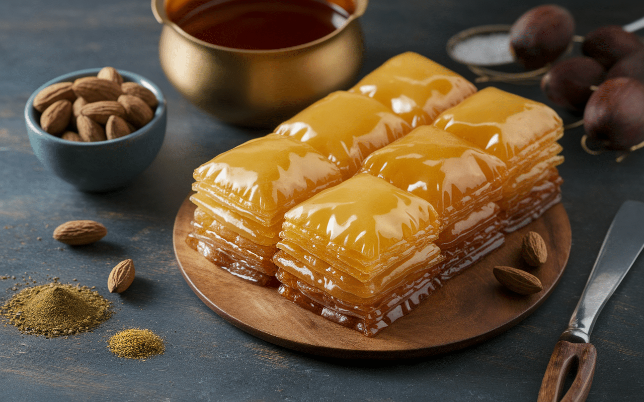 Baklava origine ingrédients pâte filo noix miel
