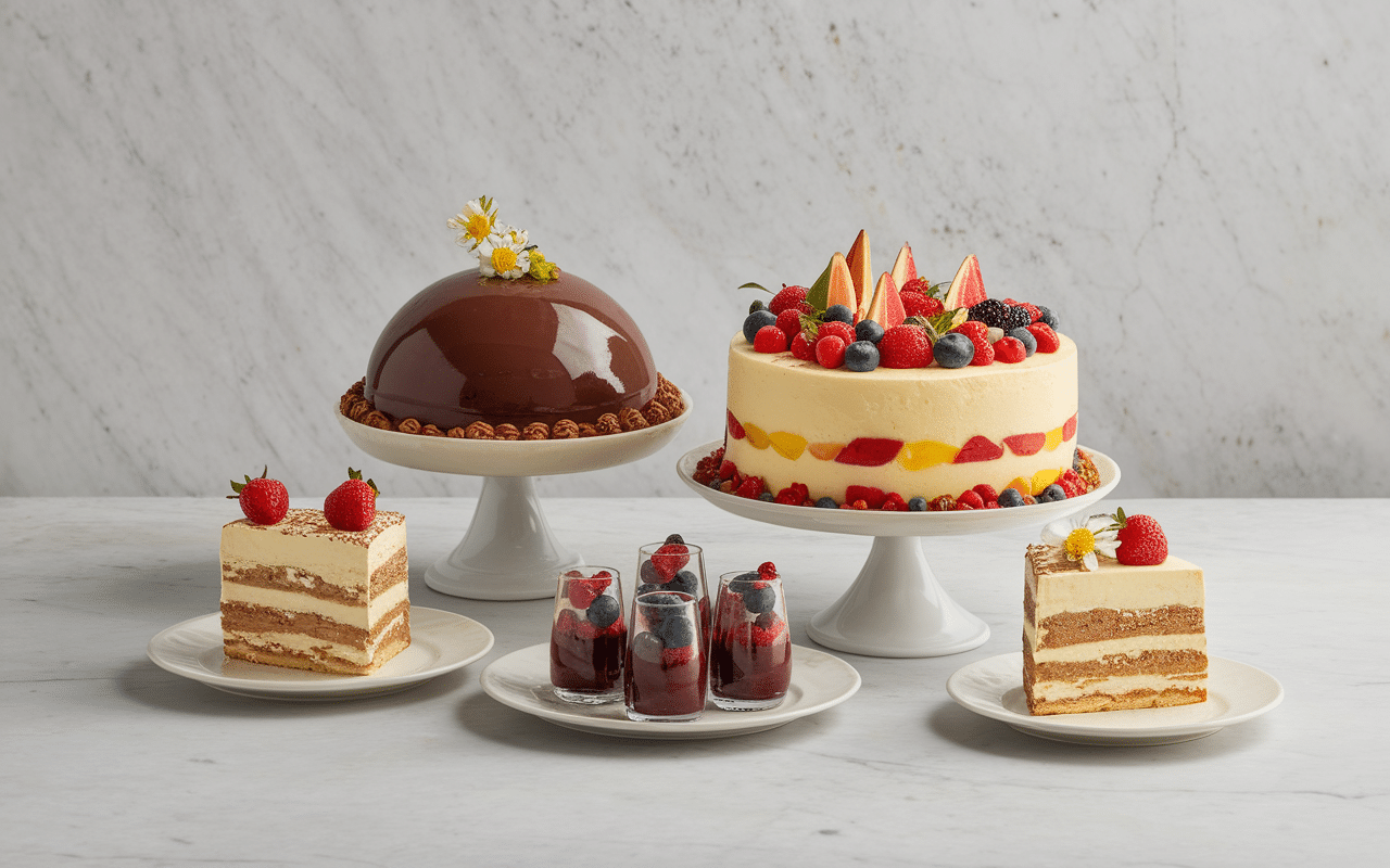 selection entremet paques chocolat fruits