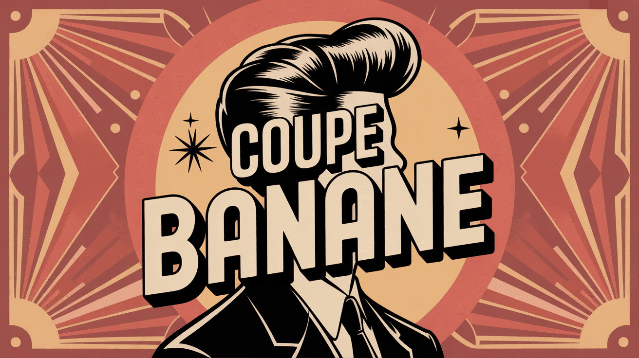 Illustration coupe banane style vintage rétro