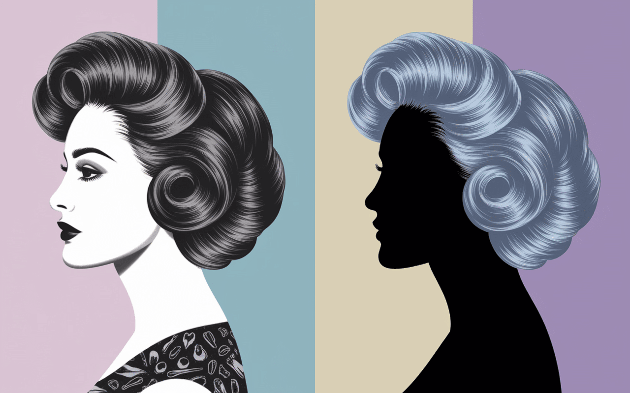 Collage coupe banane vintage et contemporaine