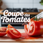 Coupe tomates avec couteau dentelé et tranches régulières