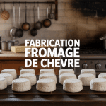 Scène artisanale fabrication de fromage de chèvre