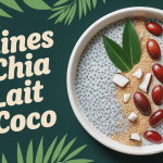 pudding graine de chia lait de coco baies rouges