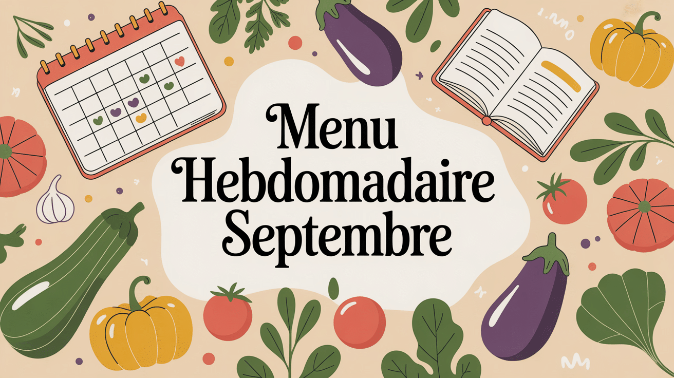 Idee menu semaine septembre table calendrier legumes