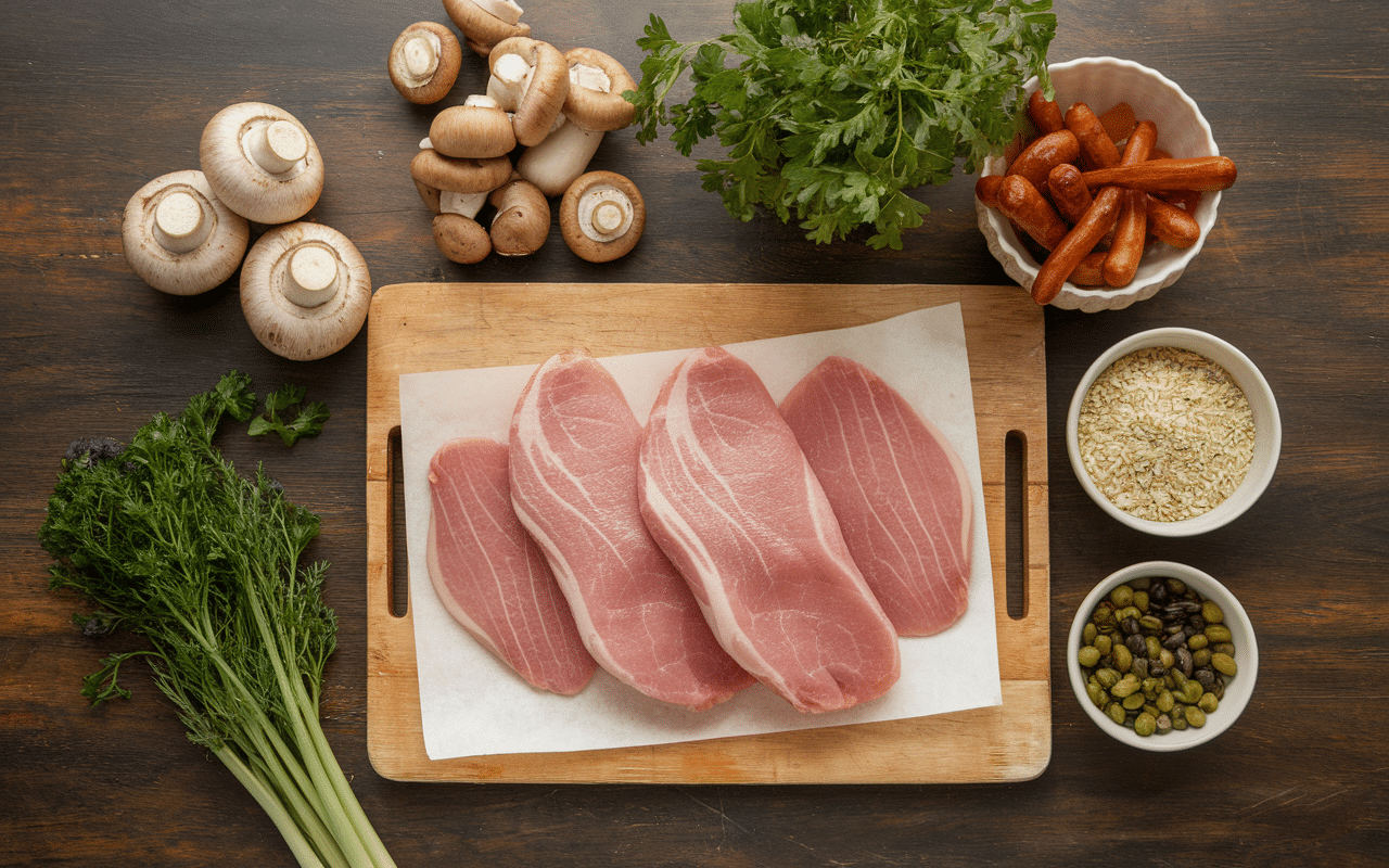 ingredients frais paupiette de porc au four recette