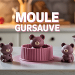 Moule ourson guimauve avec oursons colorés