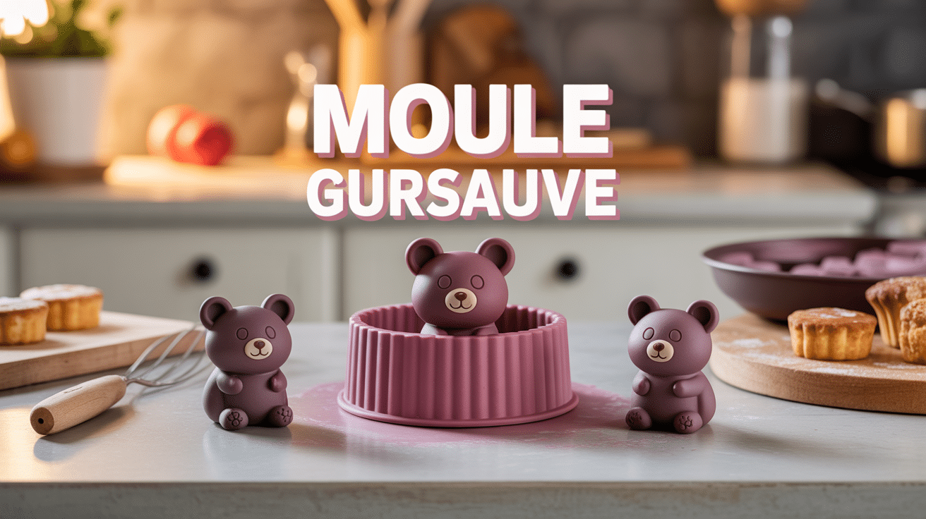Moule ourson guimauve avec oursons colorés