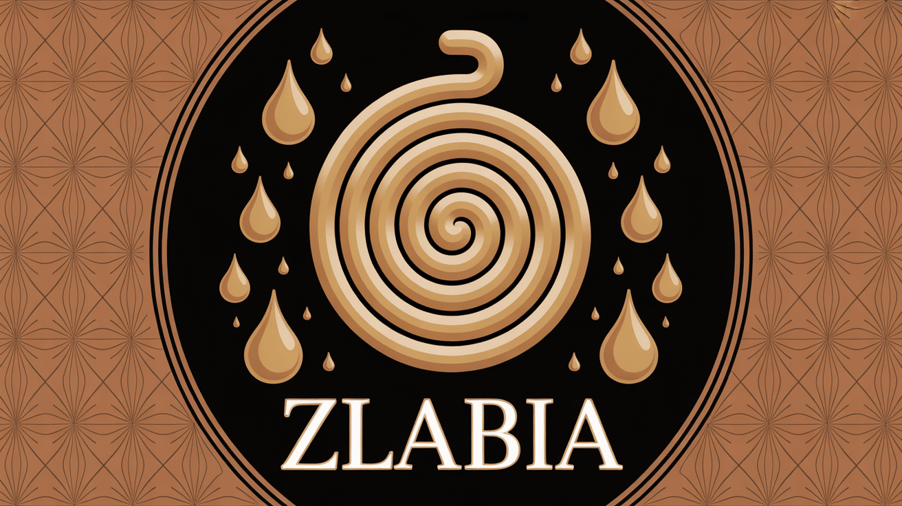 origine zlabia image stylisée spirale dorée