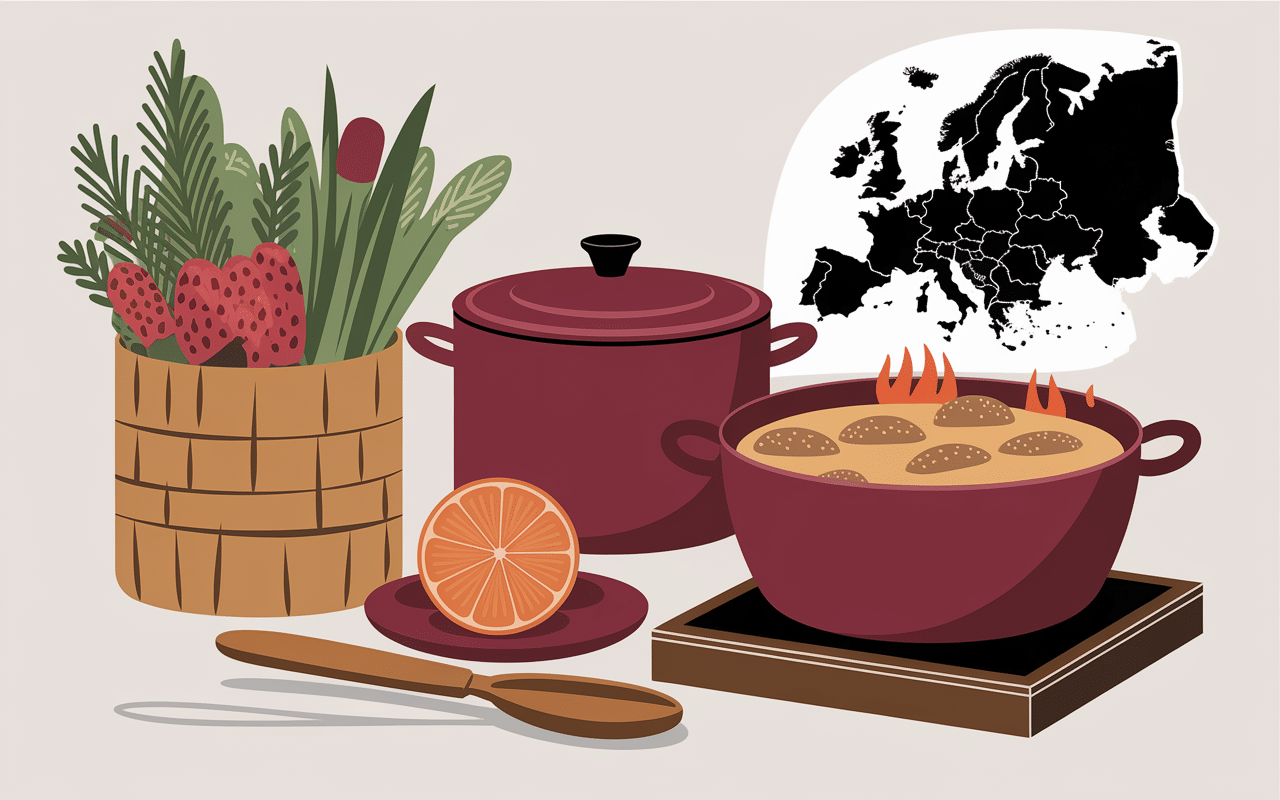 Cuisine nordique traditionnelle et soupe aux myrtilles
