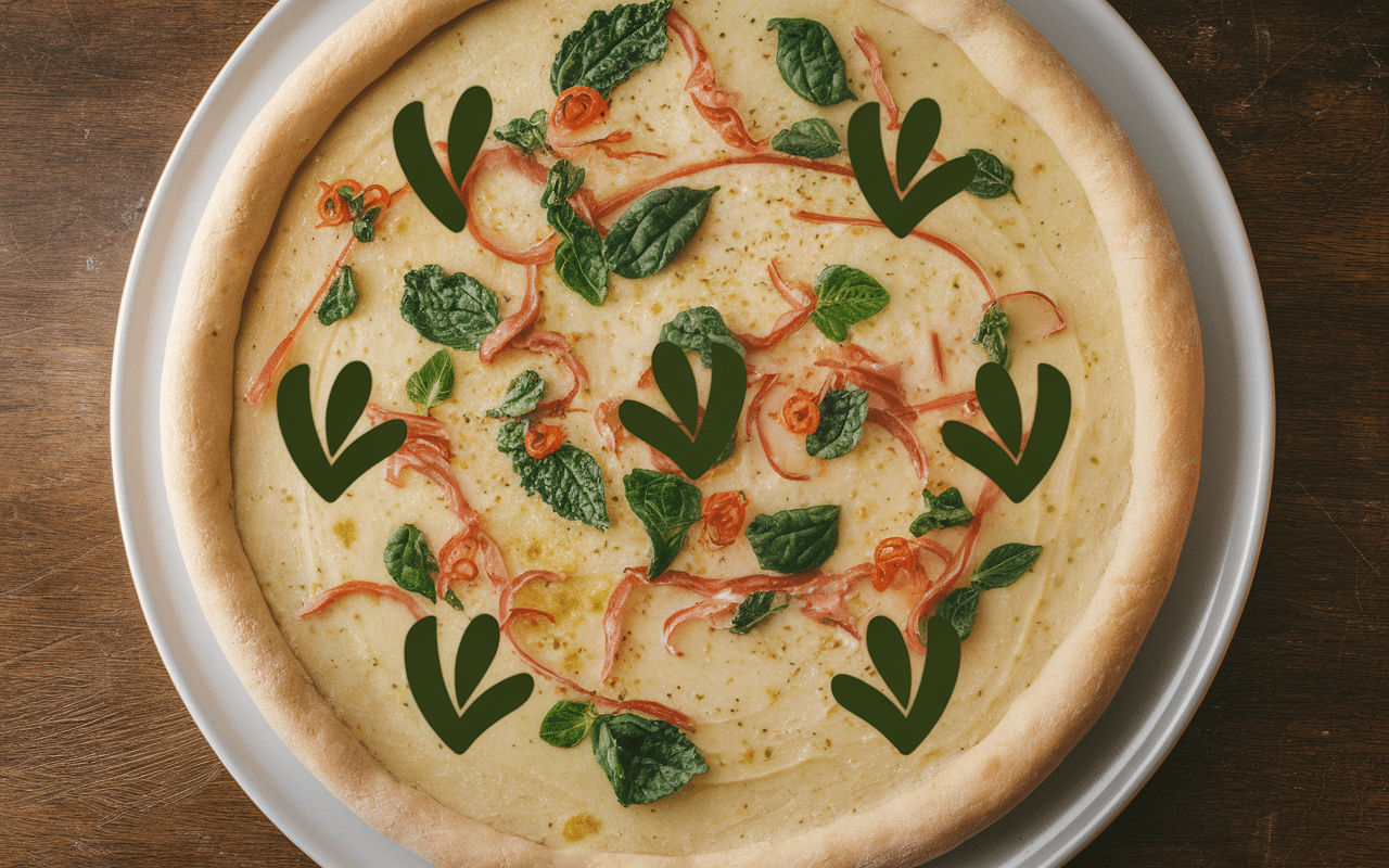 gros plan pate a pizza périmée moisisure texture altérée