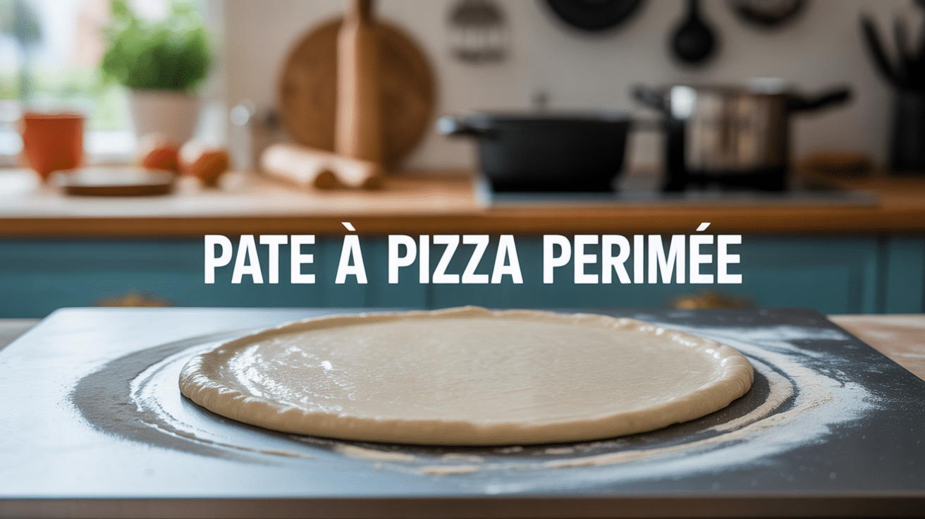 pate a pizza périmée avec taches verdâtres