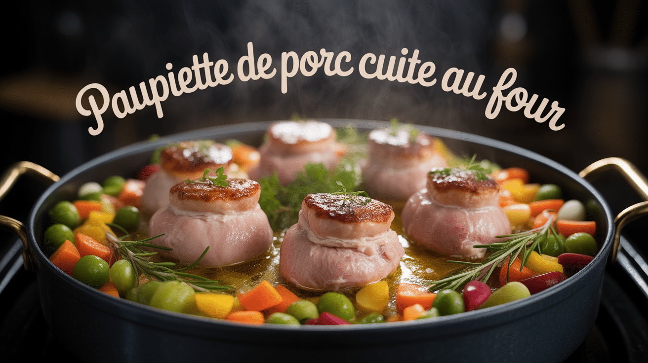paupiette de porc au four recette dans plat avec legumes
