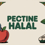 Pectine halal illustration avec fruits et certification