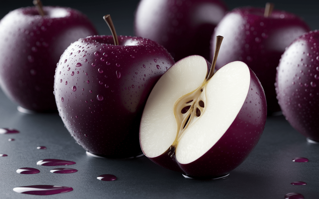 pomme noire peau sombre chair blanche