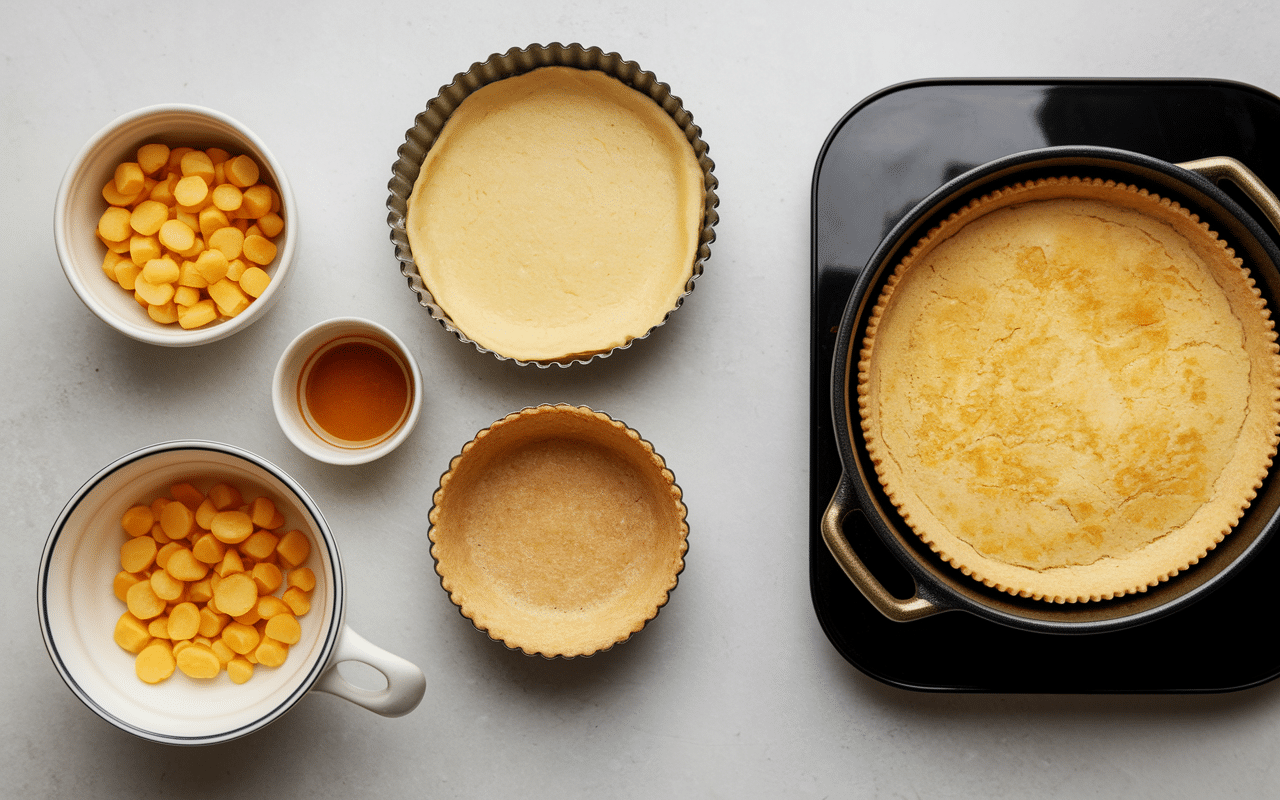 Préparation en étapes tourte pomme de terre fromage