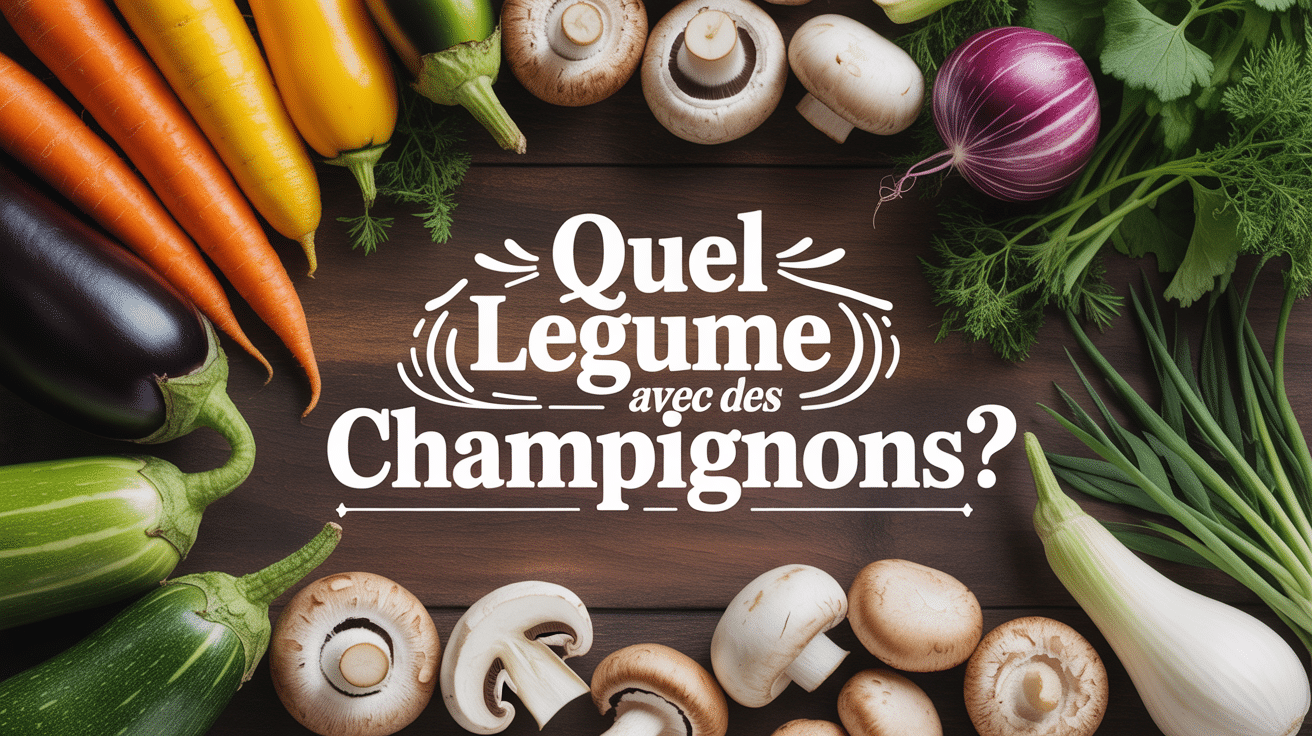 quel légume se marie bien avec les champignons sur planche rustique