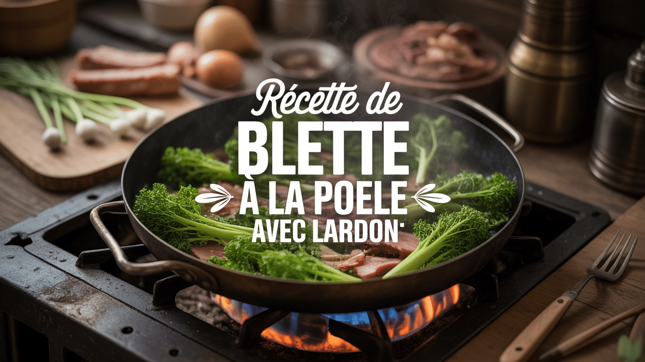 recette blette poêle lardon facile en famille