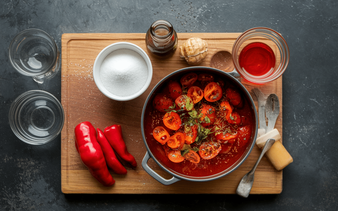 Préparer sauce piment doux maison ingrédients