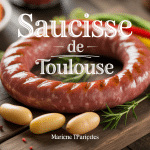 Saucisse de Toulouse accompagnement haricots et légumes