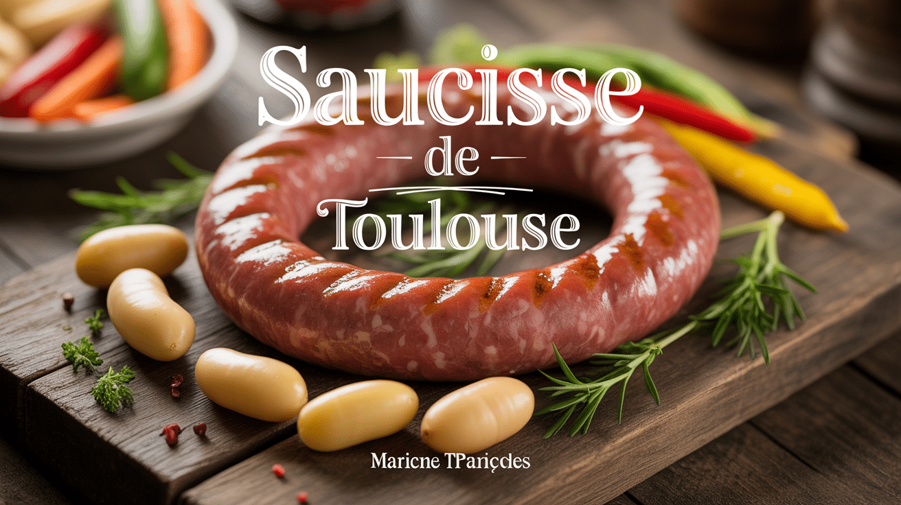 Saucisse de Toulouse accompagnement haricots et légumes