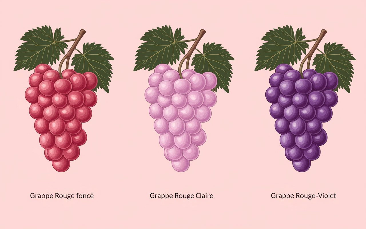 cepage bordeaux trois raisins illustration