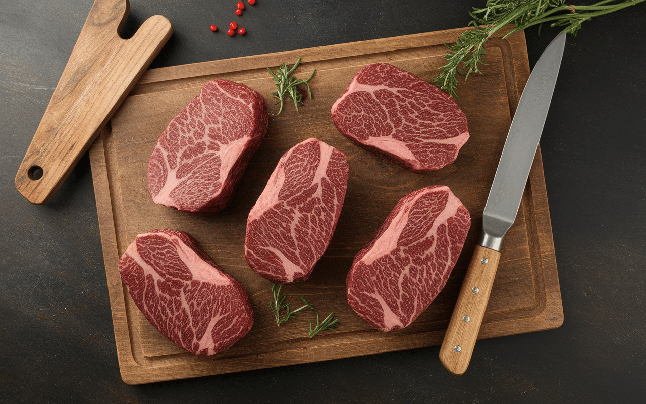 entrecote au four viande crue persillee