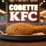 cobette kfc épi de maïs vapeur sur fond fast-food