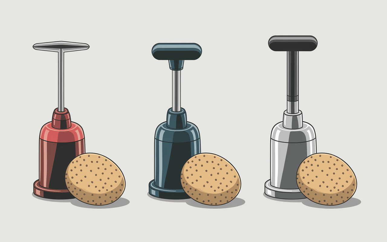 image trois types coupeur de pomme de terre manuel électrique professionnel