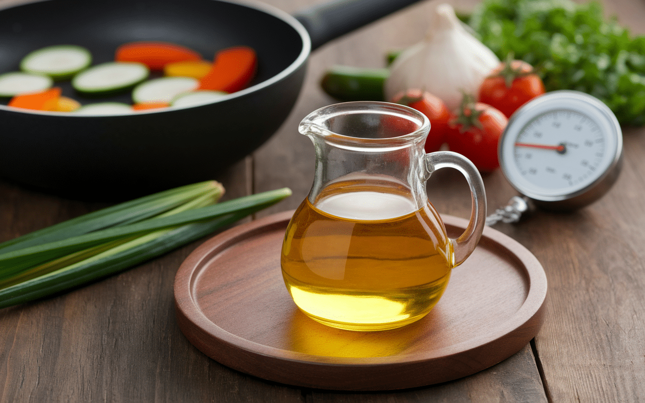 cuisiner l huile de coco poêle légumes cuillère