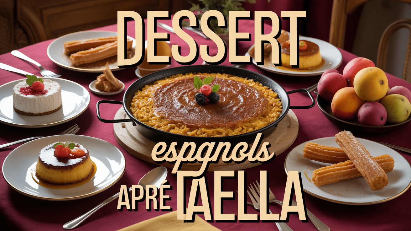 Desserts espagnols autour d'une paella pour finir le repas