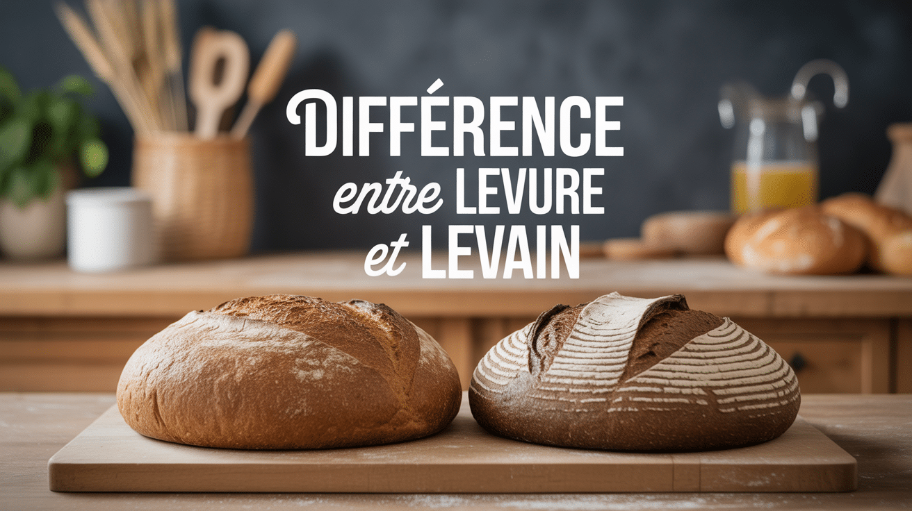 Difference entre levure et levain aperçu deux pains