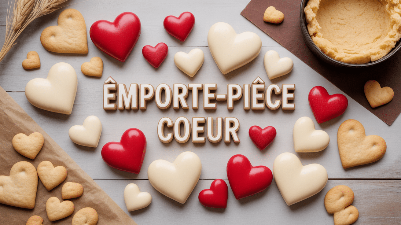 emporte piece coeur divers tailles sur pate a biscuits
