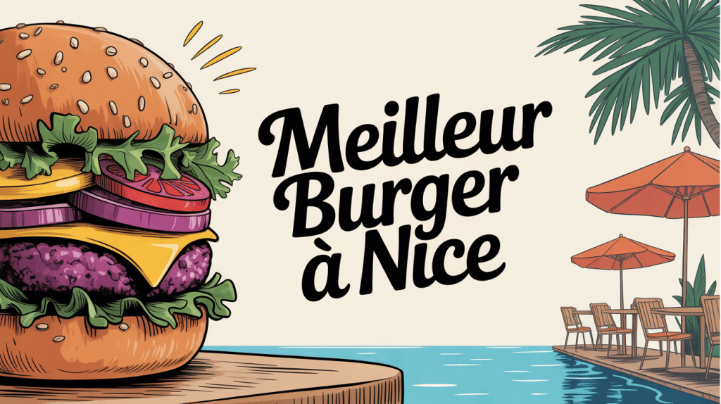 Meilleur burger Nice gourmet sur terrasse méditerranéenne