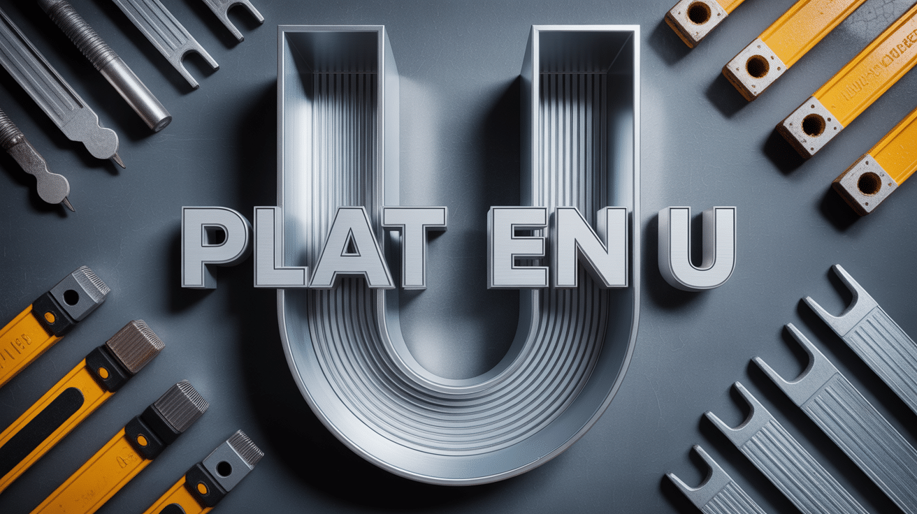 illustration plat en u profilé métallique