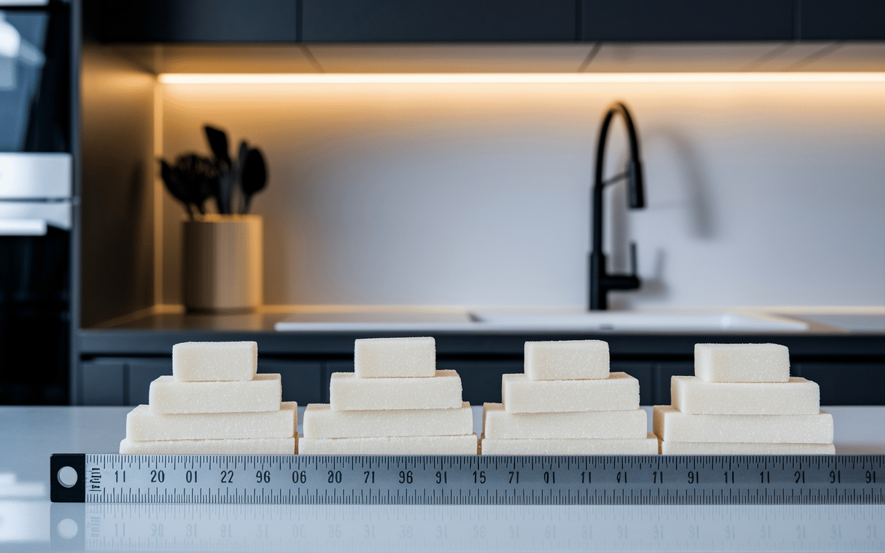 poid carre sucre alignes mesure standard