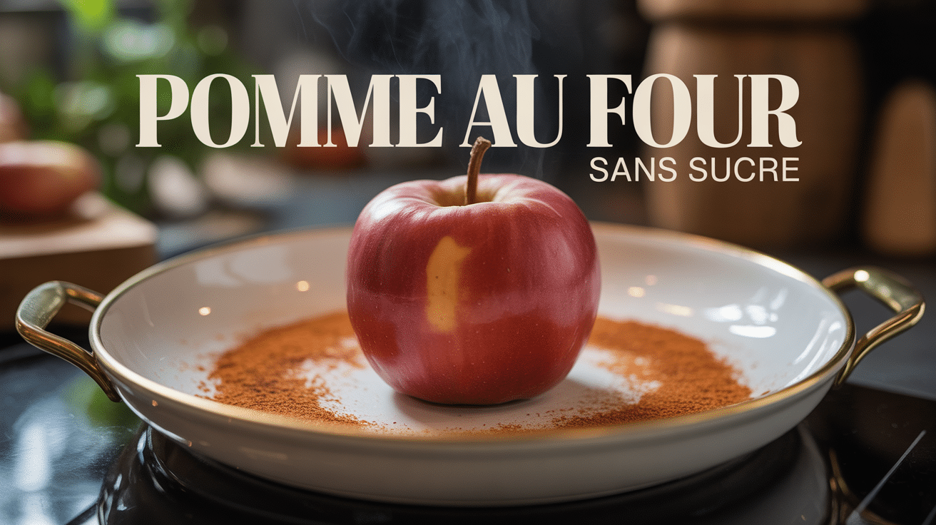 Pomme au four sans sucre calorie dessert sucré sain