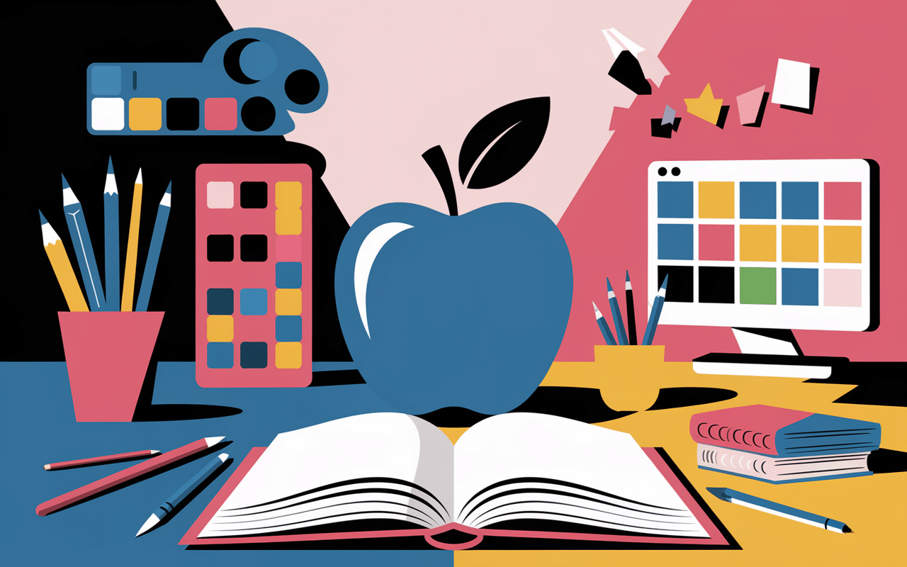 Création artistique autour de la pomme bleue