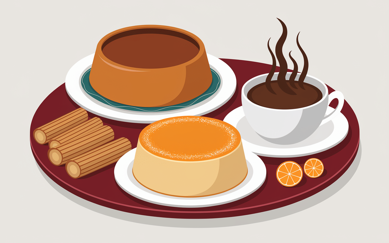 Plateau de desserts espagnols pour paella