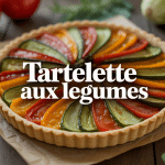 tartelette légumes pâte dorée légumes grillés rosace