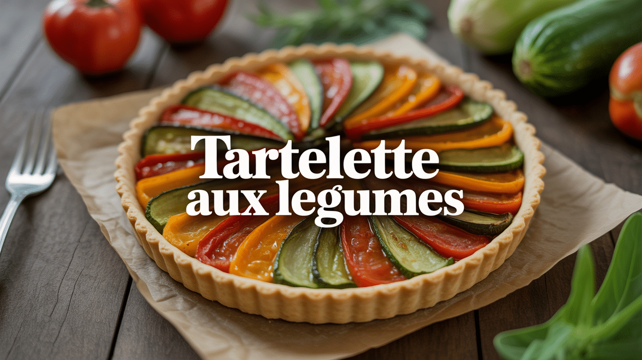 tartelette légumes pâte dorée légumes grillés rosace