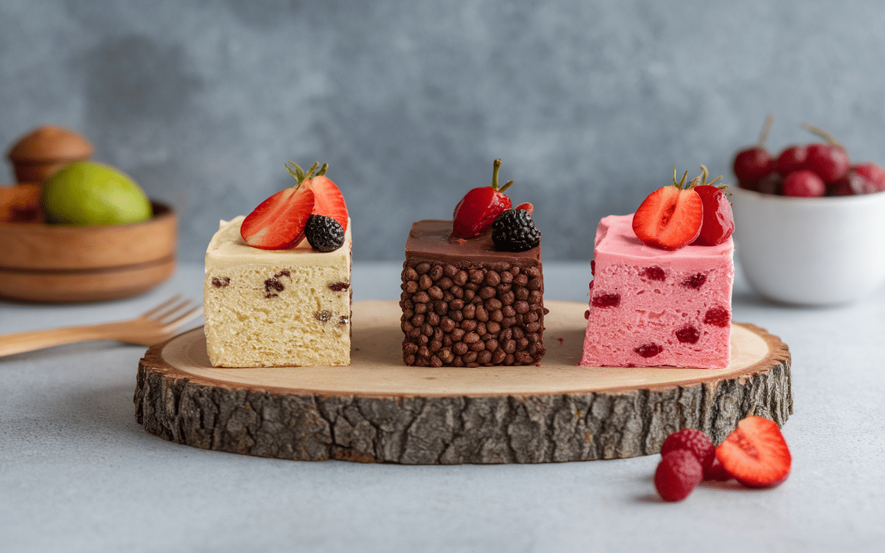 Gateau banane beurre de cacahuete tranche variantes chocolat fruits