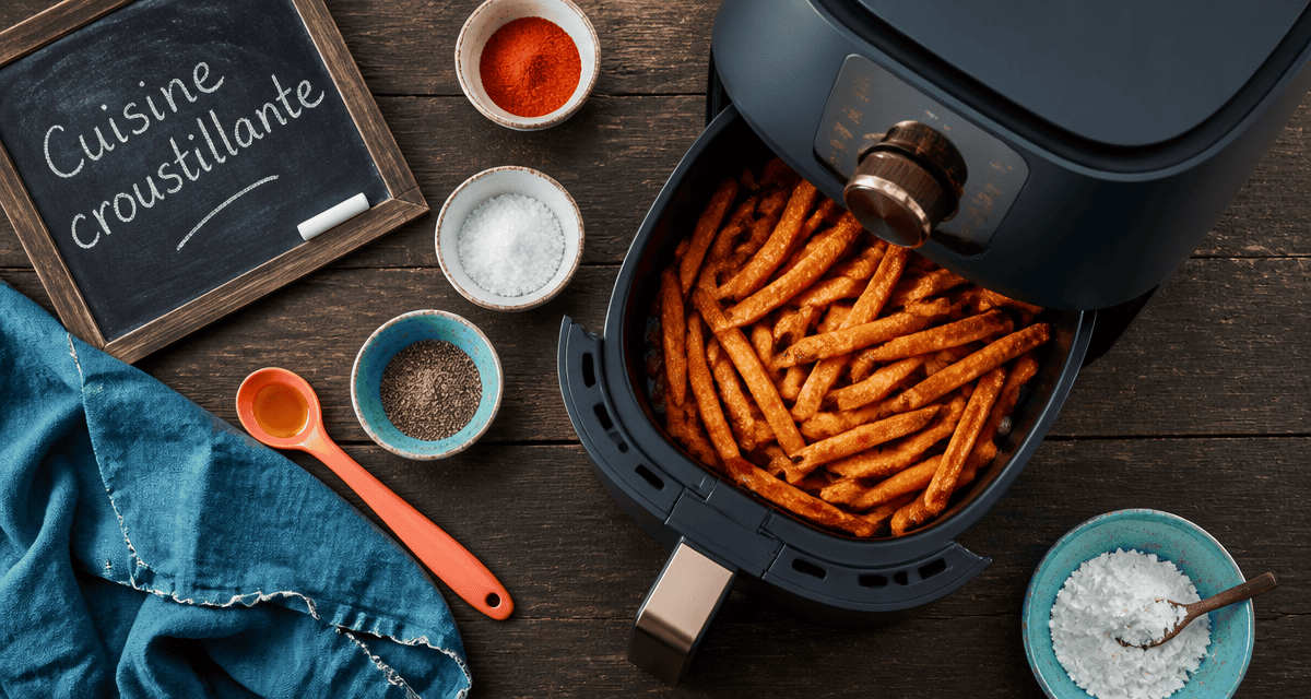 recette facile air fryer frites patate douce