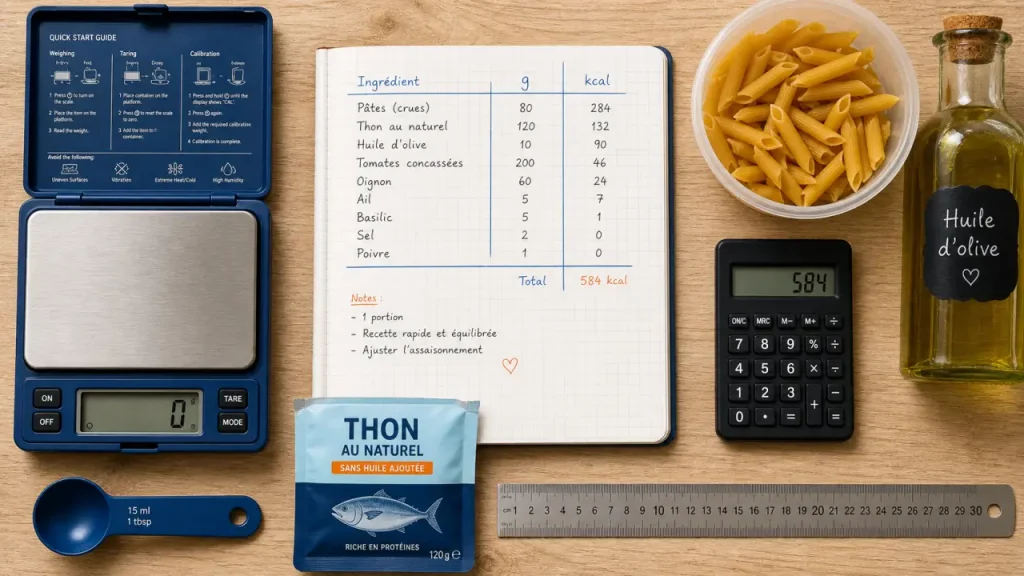 Calculer les calories d’une recette maison : portions, ingrédients et pièges qui faussent le total