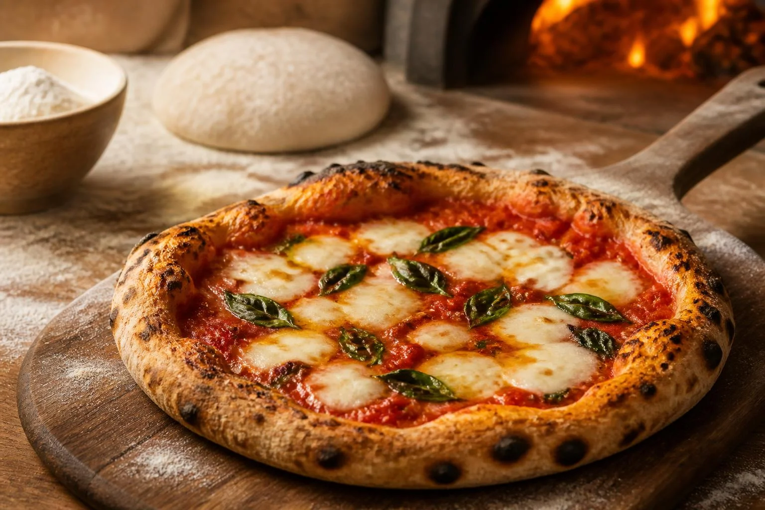 Pizza maison croustillante : farine, levée, cuisson