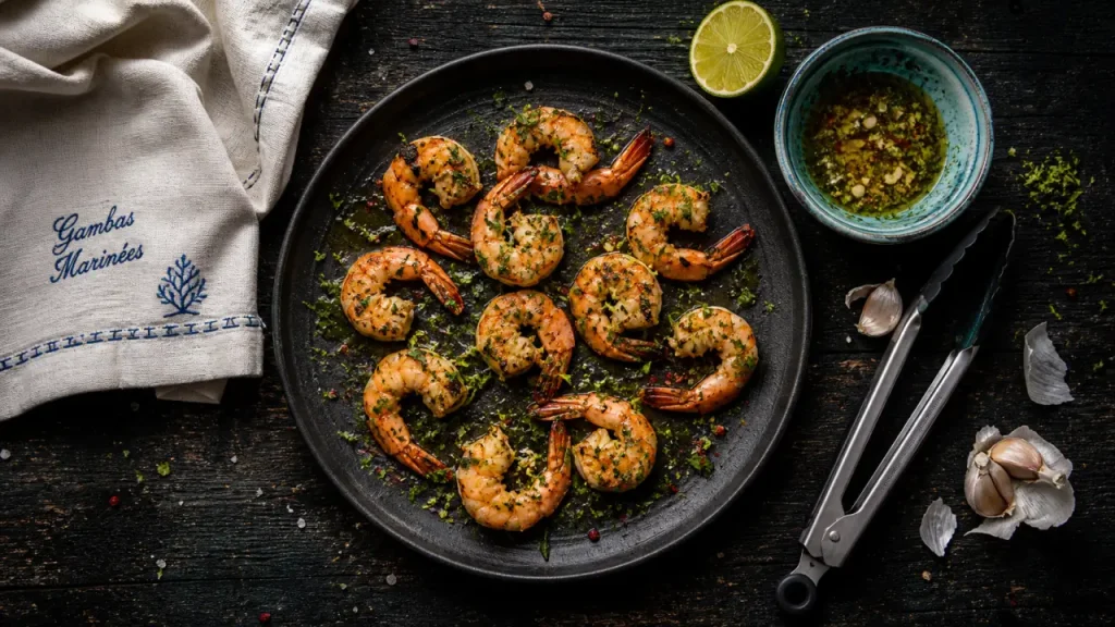 Marinades gambas réussies : huile d’olive, citron vert et cuisson rapide