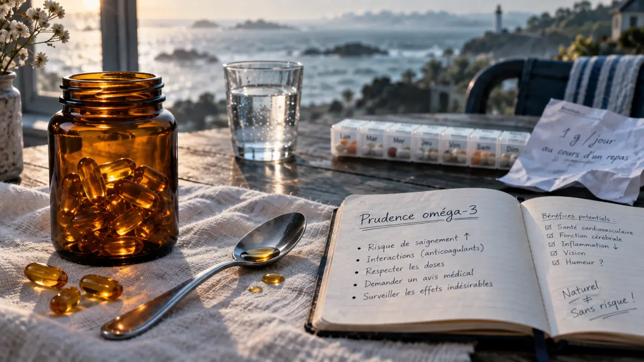 omega 3 effets secondaires alzheimer : seuil 3 g, prudence