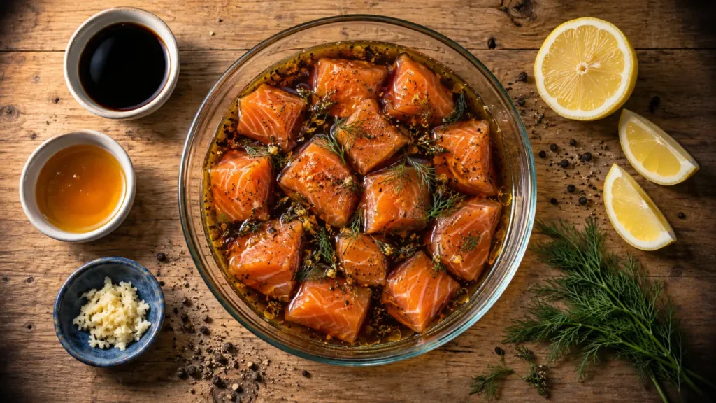 Marinade pour le saumon : 30 minutes suffisent pour parfumer la chair sans la raffermir